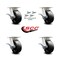 Service Caster 5 Inch Kingpinless Glass Filled Nylon Wheel Swivel Caster Set with Swivel Locks SCC-KP30S520-GFNR-BSL-4 - alternate 5